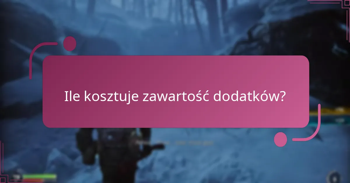 Ile kosztuje zawartość dodatków?